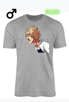 Katsuki Bakugou Koszulka męska | T-Shirt My Hero Academia (Boku No Hero Academia)