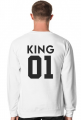Biała bluza męska - King 01