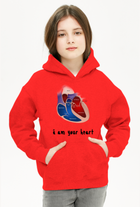 Bluza dziecięca z kapturem Unisex *I am your heart