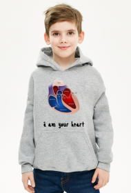 Bluza dziecięca z kapturem Unisex *I am your heart