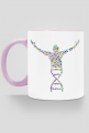 Kubek z kolorowym uszkiem *DNA