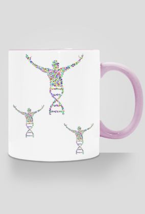 Kubek z kolorowym uszkiem *DNA