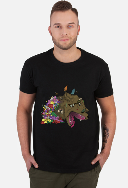 Głowa psa, koszulka męska