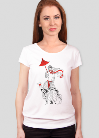 Koszulka Damska ze Ściągaczem *Dalmatian Love