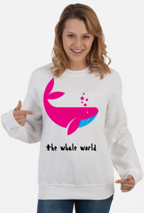 Bluza damska klasyczna *The whale world