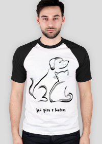 Koszulka Męska Baseball *Jak Pies z Kotem