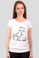 Koszulka Damska ze Ściągaczem *Jak Pies z Kotem