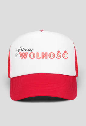 Czapka Wolność czerwony napis