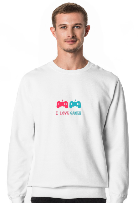 Bluza Męska Klasyczna "I LOVE GAMES"