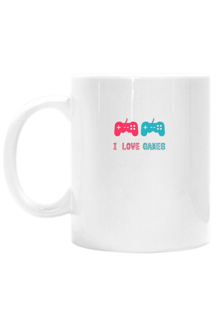 Kubek "I LOVE GAMES" dwustronny