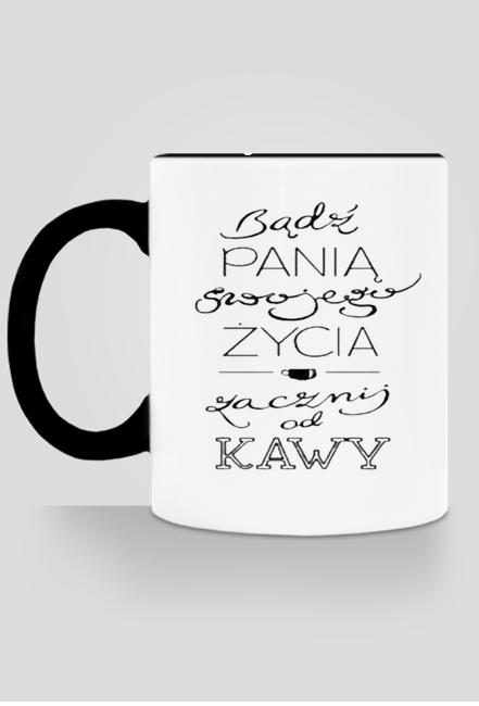 Kubek z kolorowym uszkiem