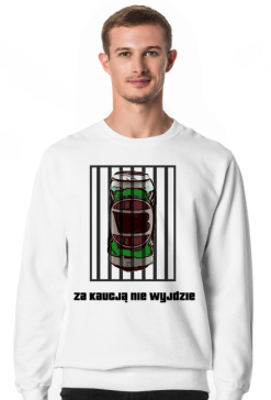 Bluza męska biała zapuszkowane