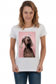 PINK - Wyżeł Weimarski - koszulka damska z psem