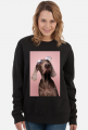 PINK - Wyżeł Weimarski - bluza damska z psem