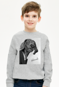 Weimali - Wyżeł Weimarski - bluza dziecięca z psem