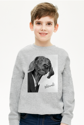 Weimali - Wyżeł Weimarski - bluza dziecięca z psem