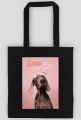 PINK - Wyżeł Weimarski - torba bawełniana z psem