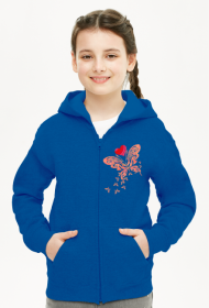 Bluza dziecięca rozpinana "Motyl z sercem"