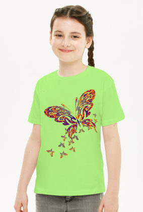 Koszulka dziecięca "Kolorowy motyl"
