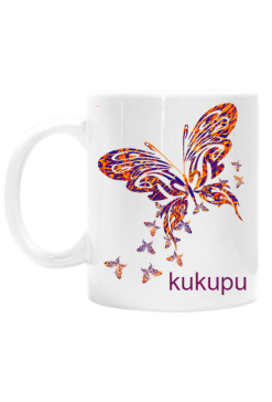 Kubek "Kolorowy motyl kukupu"