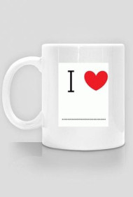 Kubek I LOVE ...  (biały)