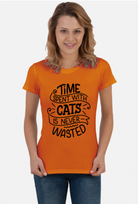 Koszulka damska- TIME WITH CATS