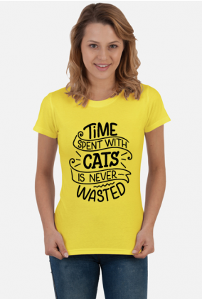 Koszulka damska- TIME WITH CATS