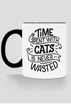 Kubek ceramiczny- TIME WITH CATS