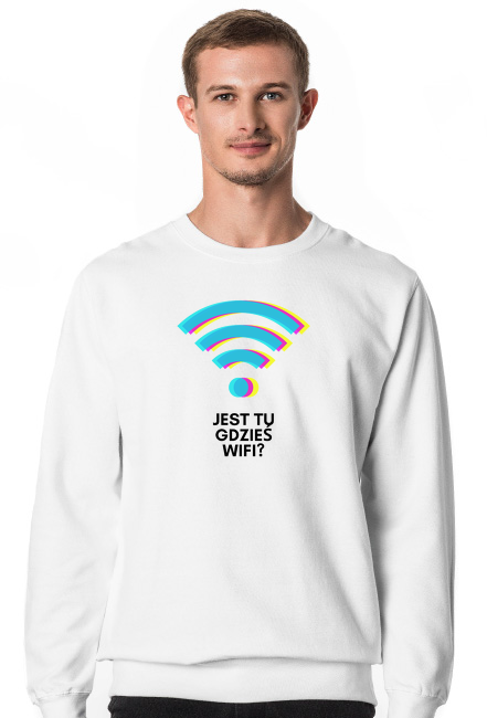 Bluza męska klasyczna "Jest tu gdzieś WiFi?"