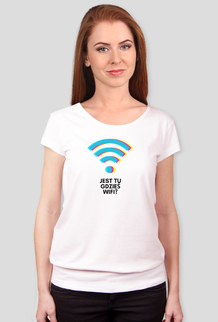 Koszulka damska "Jest tu gdzieś WiFi?"