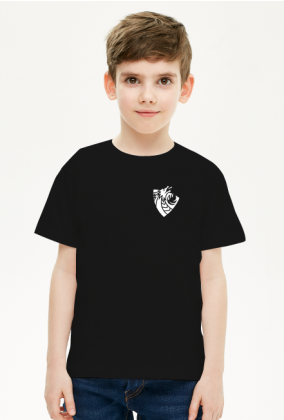 T-Shirt KIDS "WHITE-SHIELD" czarny
