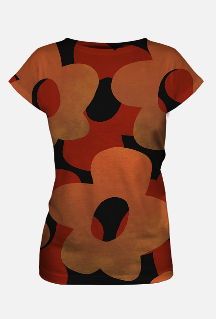 koszulka boho w kwiaty, kosulka z nadrukiem, koszulka damska