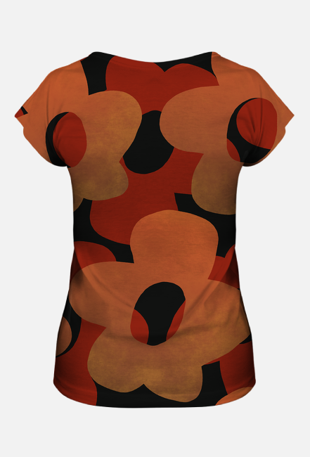 koszulka boho w kwiaty, kosulka z nadrukiem, koszulka damska