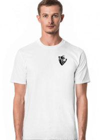 T-Shirt "DARK-SHIELD" biały