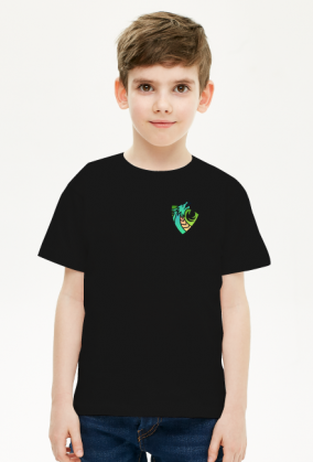 Limitowany T-Shirt KIDS "LIME-SHIELD" czarny