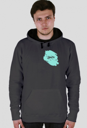 Bluza z czarnym kapturem Sports for men