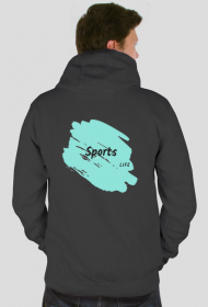 Bluza z czarnym kapturem Sports for men