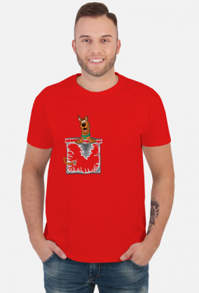 Koszulka męska Scooby Doo pocket kieszonka.