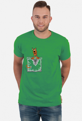Koszulka męska Scooby Doo pocket kieszonka.