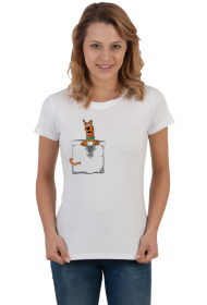 Koszulka damska Scooby Doo pocket kieszonka.