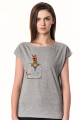 Koszulka damska oversize Scooby Doo pocket kieszonka.