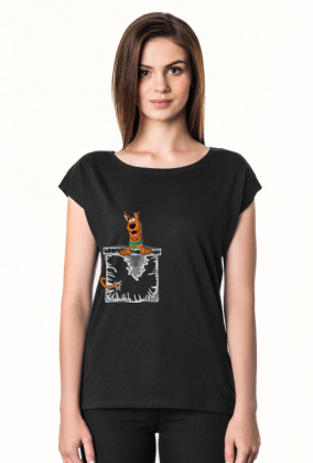 Koszulka damska oversize Scooby Doo pocket kieszonka.