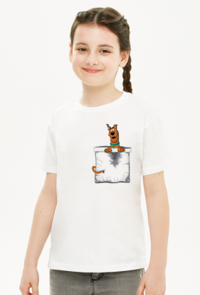 Koszulka dziewczęca Scooby Doo pocket kieszonka.
