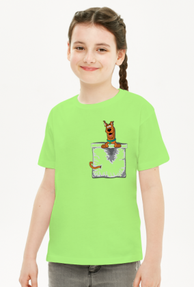 Koszulka dziewczęca Scooby Doo pocket kieszonka.