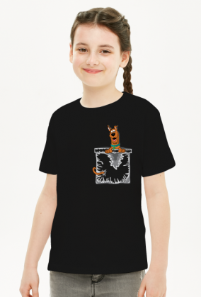 Koszulka dziewczęca Scooby Doo pocket kieszonka.