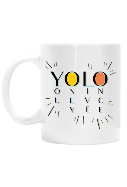 YOLO you only live once  - kubek z nadrukiem z dwóch stron