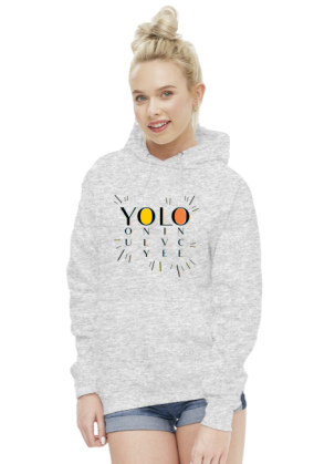 YOLO you only live once  - damska bluza z kapturem