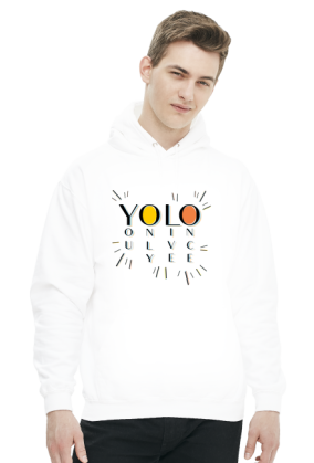 YOLO you only live once  - bluza męska z kapturem