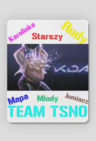 Podkładka z nickami TEAMU TSNO