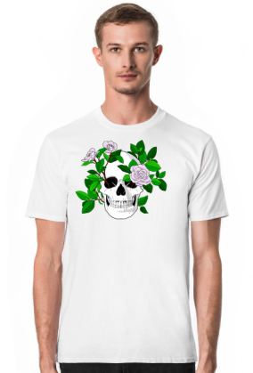 SkullGirl – Białe róże (kolorowe)